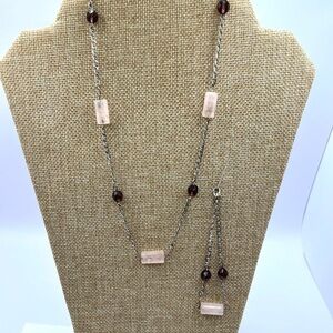 Necklace & Bracelet purple Faceted Beads & light pink-lavender Beads Silver 925